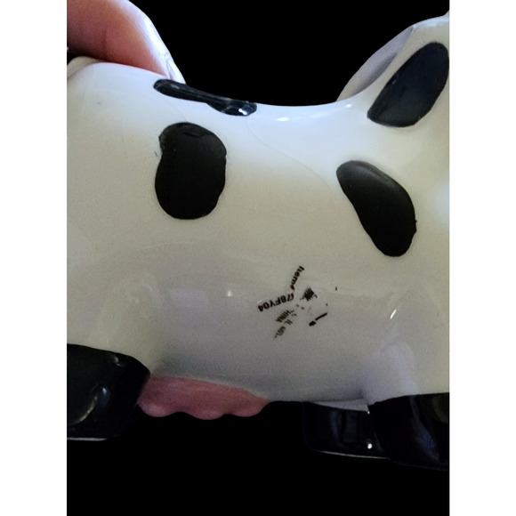 Houston Harvest Ceramic Cow Sugar Bowl and Creamer Item No 31978 - Picture 9 of 9